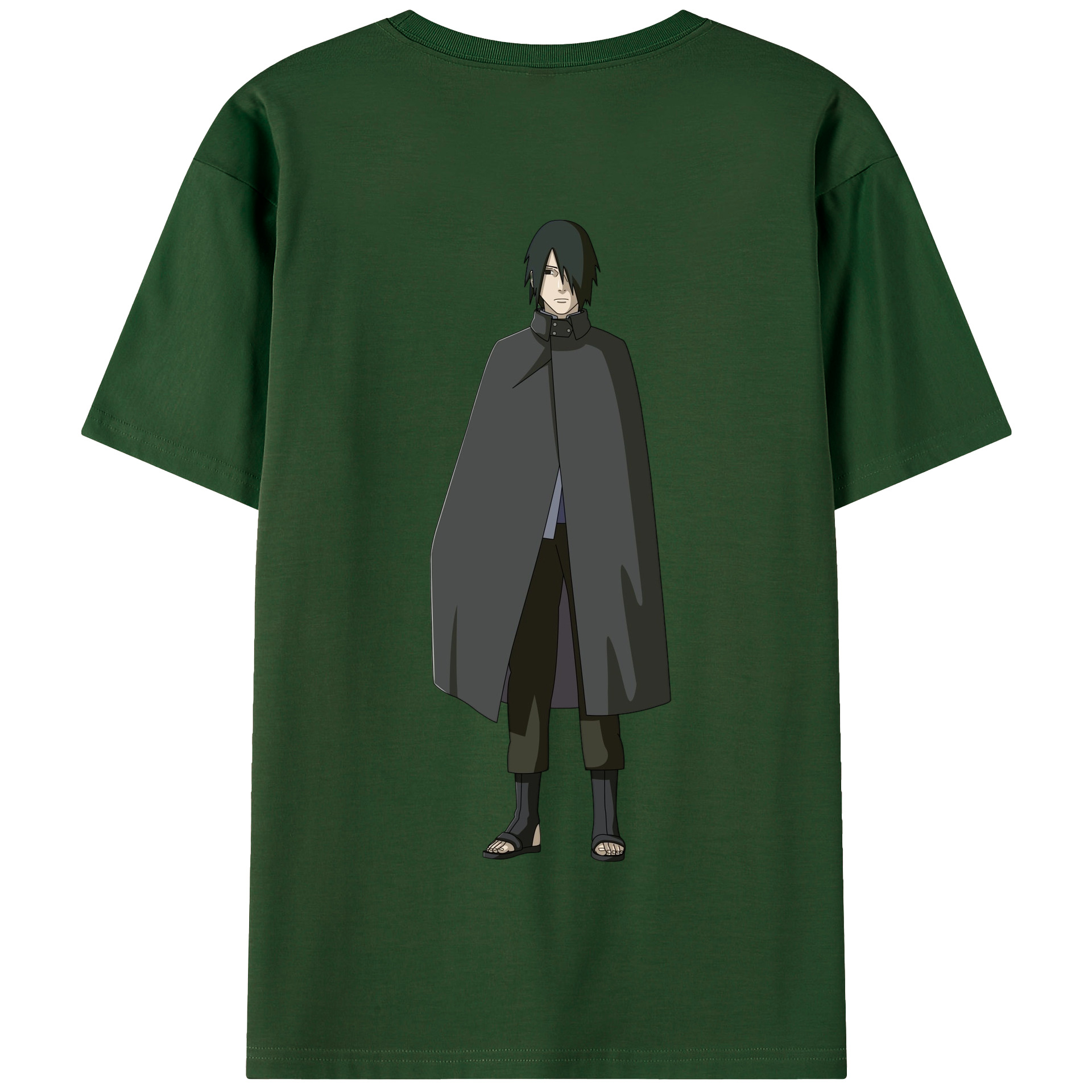（画像用） NARUTO -ナルト- うちは サスケ Uchiha Sasuke 綿100％半袖Tシャツ（背面プリント）